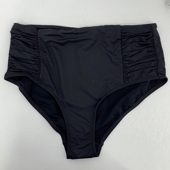 Sea Level Australia Essentials gathered high waist swim bottom black new 4 - Picture 2 of 5